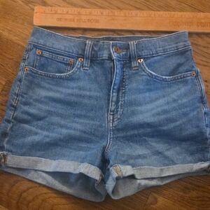 J. Crew Midwash Rolled Hem Jean Shorts